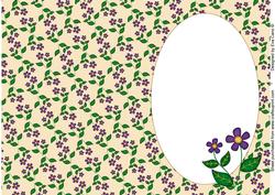 Dark Purple Flowers Insert 2 (cream)
