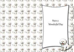 Bichon Frise Insert with Message (white)