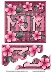 Mum with Oriental Flowers Topper