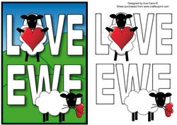 Love Ewe Decoupage