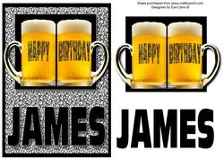 Happy Birthday James (black)