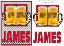 Happy Birthday James (red)