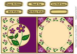 Bright Purple Flowers Fold Back
