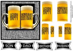 Happy Birthday and Big Beers Multipyramid