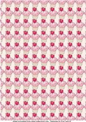 Valentine's Cupcakes Backing Paper (misty Rose)