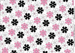 Funky Flowers Backing Paper (white)