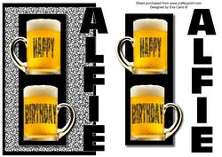 Happy Birthday Alfie Over the Side (black)