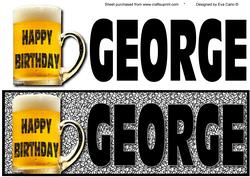 Happy Birthday George Large Dl (black)