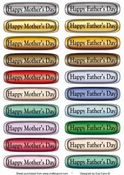 Happy Mothers Day and Fathers Day Tags