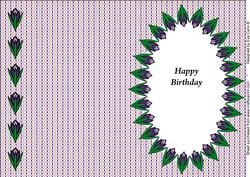 Purple Tulips Insert Birthday