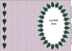 Purple Tulips Insert Get Well Soon
