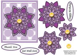 Purple Flower Decoupage