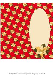 Cream Poinsettia Insert for Dl Cut and Fold (red)
