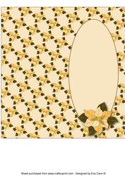 Cream Poinsettia Insert for Dl Cut and Fold (cream)