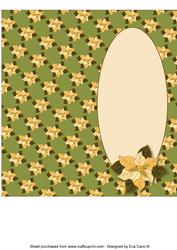 Cream Poinsettia Insert for Dl Cut and Fold (olive)
