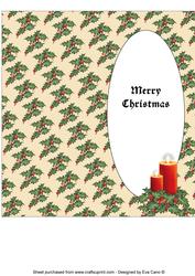 Christmas Candles Insert for Dl (cream 1)