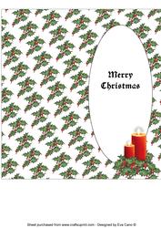 Christmas Candles Insert for Dl (white 1)