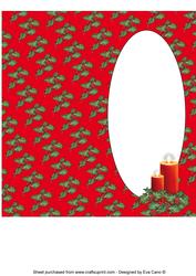 Christmas Candles Insert for Dl (red 3)