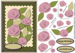 Pink Flowers Decoupage