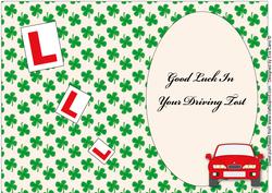 Good Luck Driving Test Insert (red)