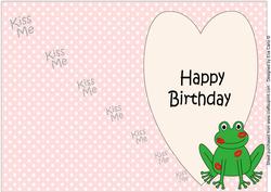Kiss the Frog Insert Birthday 1