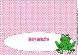 Kiss the Frog Large Dl Insert Valentines