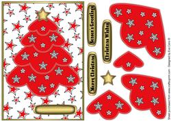 Red Multilayer Christmas Tree
