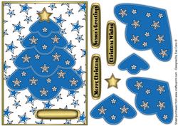 Blue Multilayer Christmas Tree