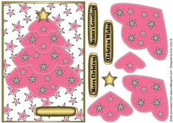 Pink Cerise Multilayer Christmas Tree