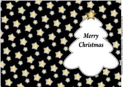 Christmas Tree Insert (black and Gold)