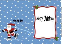 Skating Santa Insert 2 Merry Christmas