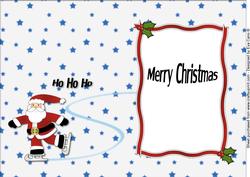 Skating Santa Insert 3 Merry Christmas
