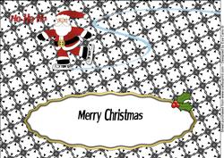 Skating Santa Large Dl Insert 3 Merry Christmas