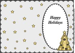 Buttons Christmas Trees Ii Insert Happy Holidays