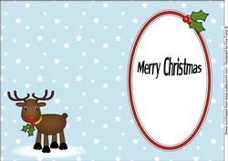 Rudolf the Red Nose Reindeer Insert 2 Merry Christmas