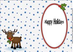 Rudolf the Red Nose Reindeer Insert 3 Happy Holidays
