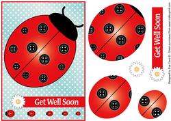 Buttons Ladybird Get Well