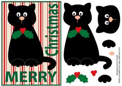 Christmas Cat Decoupage