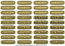 Spanish Christmas - New Year Tags (gold)