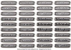 Spanish Greeting Tags (castellano) Silver