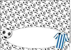Football Fan Birthday (blue & White 5) Insert