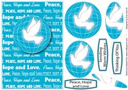 Peace, Hope and Love (blue)