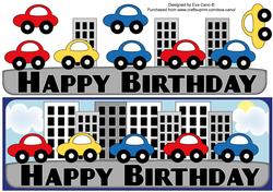 Birthday Cars Large Dl