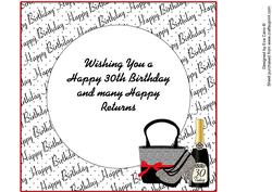 Bag Shoes and Bubbly 30 Today Insert