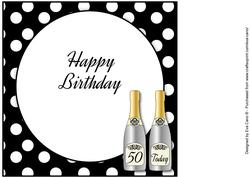 Birthday Champagne 50 Today 8x8 Insert