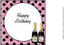 Birthday Champagne 18 Today 8x8 Insert