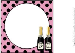 Birthday Champagne 18 Today Insert 2