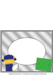 Rugby Fan Blue and Yellow Insert