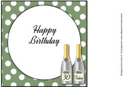 Birthday Champagne 30 Today Insert