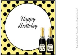 Birthday Champagne 70 Today Insert